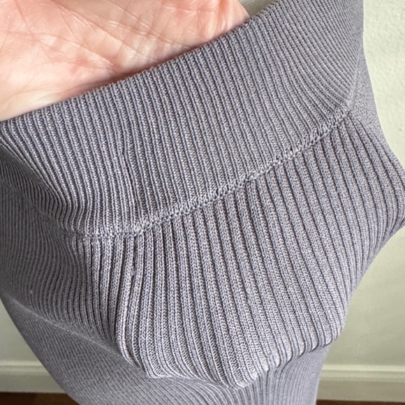 Zara Gray Women's ribbed knit Skirt - Picture 4 of 5